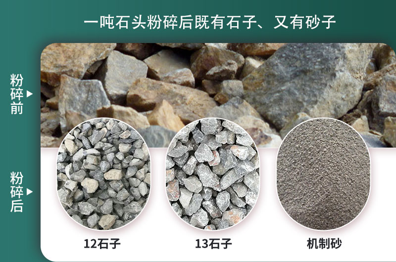 一噸石頭能出多少噸石子，石子破碎設(shè)備有哪些